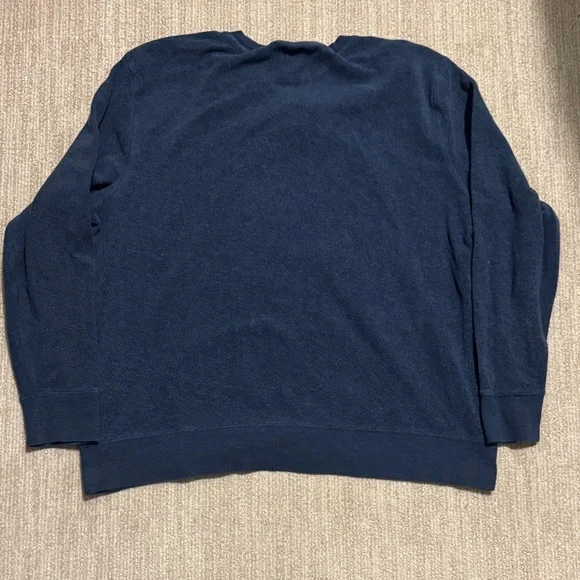 Faherty Men’s Size XXL Surfside Beach Fleece Sweatshirt Sea Navy Soft Knit - Picture 11 of 12